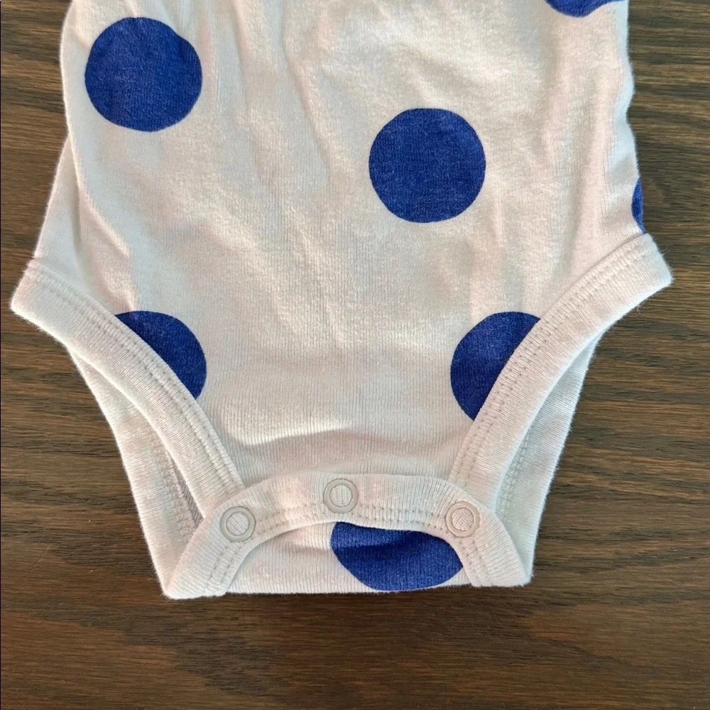 Carters Blue & White Polka Dot 2 Pc Outfit | 3 Months